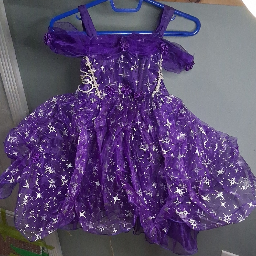 Twinkling Purple Kids Dance Costume